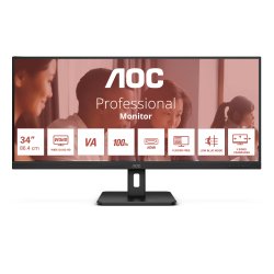 AOC U34E2M Monitor PC 86,4 cm (34") 3440 x 1440 Pixel Wide Quad HD Nero