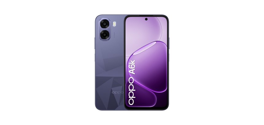OPPO A6k AI Smartphone, doppia fotocamera 13MP+QVGA, Selfie 5MP, Display 6.75” 120HZ IPS HD+, 6100mAh, RAM 4GB(Esp1GB/2GB/4GB)+ROM 256GB [Versione Italia], Crystal Black
