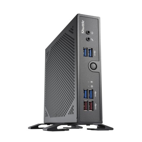Shuttle XPC slim Barebone DS50U5, i5-1335U, 2x LAN (1x 2.5Gbit ,1x 1Gbit), 1xCOM,1xHDMI,1xDP, 1x VGA, fanless, fonctionnement permanent 24/7