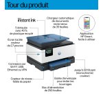 HP OfficeJet Pro 9125e Sans fil All-in-One Couleur Imprimante, Instant Ink; Impression recto-verso