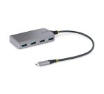 StarTech.com 4-Port USB-C Hub, USB 3.0 5Gbps, Bus Powered, USB Type-C to 4x USB-A Hub with Optional Auxiliary Power Input, Portable Desktop/Laptop USB Hub with 1ft (30cm) Attached Cable - USB Expansion Hub (5G4AB-USB-C-HUB) - Hub - 4 Anschlüsse