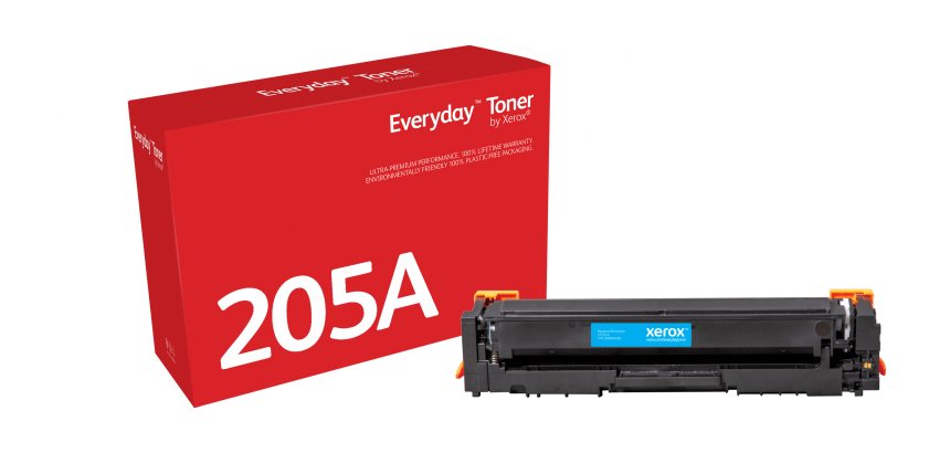 Everyday™ Cyan Toner by Xerox compatible with HP 205A (CF531A), Standard capacity