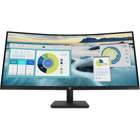 HP P34hc G4 86.4 cm (34") 3440 x 1440 pixels Quad HD LED Black