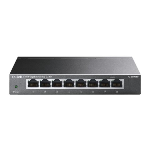 TP-Link TL-SG108S(UN) switch No administrado Gigabit Ethernet (10/100/1000) Escritorio Negro