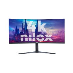 Nilox MONITOR 34" NXM344KD11 ULTRAWIDE 4K CURVO 144HZ 2HDMI 2DP 1MS MMDIA pantalla para PC 86,4 cm (34") 3440 x 1440 Pixeles UltraWide Quad HD LED Negro