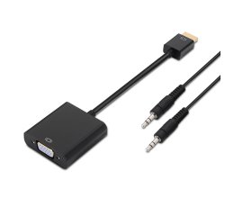 AISENS A122-0126 adaptador de cable de vídeo 0,1 m Negro