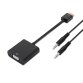 AISENS A122-0126 adaptador de cable de vídeo 0,1 m Negro