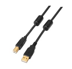 AISENS A101-0009 cable USB USB 2.0 2 m USB A USB B Negro