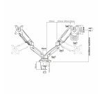 AISENS DT27TSR-045 soporte para monitor 81,3 cm (32") Escritorio Negro