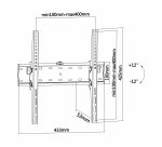 AISENS WT55T-015 soporte para TV 81,3 cm (32") Negro