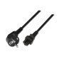 AISENS A132-0172 cable de transmisión Negro 1,5 m CEE7/7 C5 acoplador