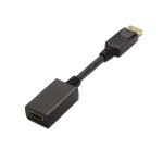 AISENS A125-0134 adaptador de cable de vídeo 0,15 m DisplayPort HDMI Negro