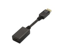 AISENS A125-0134 adaptador de cable de vídeo 0,15 m DisplayPort HDMI Negro