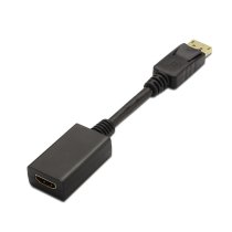 aisens a125-0134 adaptador de cable de vadeo 015 m displayport hdmi negro