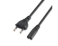 AISENS A132-0173 cable de transmisión Negro 1,5 m CEE7/7 C7 acoplador