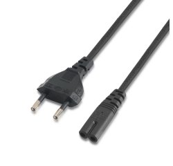 AISENS A132-0173 cable de transmisión Negro 1,5 m CEE7/7 C7 acoplador