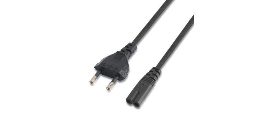 AISENS A132-0173 cable de transmisión Negro 1,5 m CEE7/7 C7 acoplador