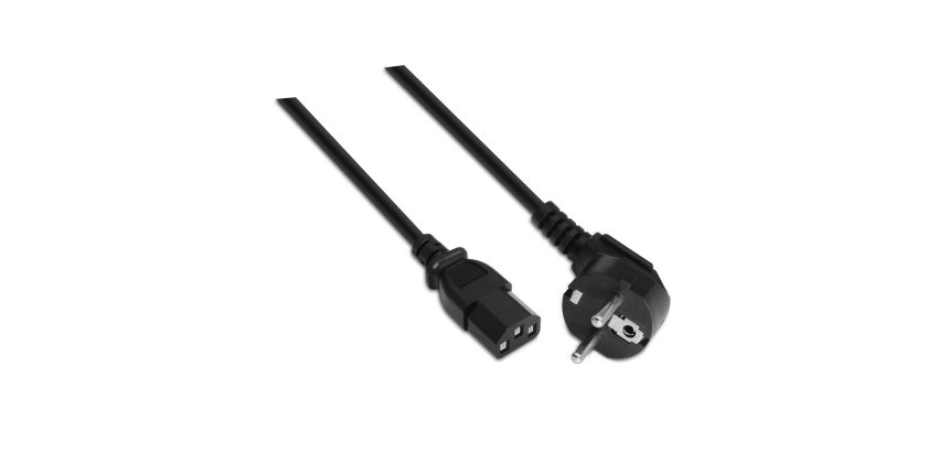 AISENS A132-0167 cable de transmisión Negro 1,5 m CEE7/7 C13 acoplador