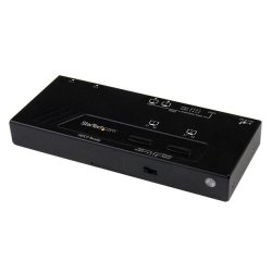 StarTech.com 2x2 Port HMDI Switch / Verteiler - Automatische Umschaltung mit IR-Fernbedienung - 1080p