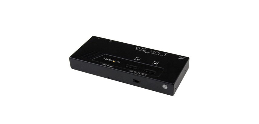 StarTech.com 2x2 Port HMDI Switch / Verteiler - Automatische Umschaltung mit IR-Fernbedienung - 1080p
