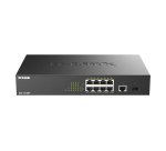 D-Link DGS-1010MP/E commutateur réseau Non-géré L2 Gigabit Ethernet (10/100/1000) Connexion Ethernet, supportant l'alimentation via ce port (PoE) 1U Noir