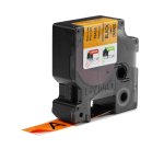 DYMO Rhino Étiquettes en vinyle industrielles | 19 mm x 5,5 m | autocollantes impression en noir sur fond orange | pour étiqueteuses Rhino et LabelManager