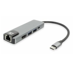 ACT Station d'accueil USB-C 4K pour 1 moniteur HDMI, Ethernet, USB-A, PD pass-through