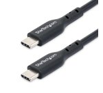 StarTech.com 3m USB-C Laadkabel, Charge & Sync, 60W (3A) PD, USB 2.0, Laptop Type C Laadkabel, TPE Mantel - Zwarte USB-C Oplaadkabel