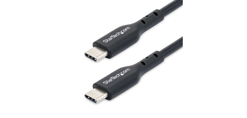 StarTech.com Cable de Carga USB-C de 2m - Cable USB Tipo C - Cable de Carga para Ordenador Portátil USB Tipo C USB 2.0 - PD de 60W 3A - Cubierta de TPE - Cable de Datos USB-C - Macho a Macho
