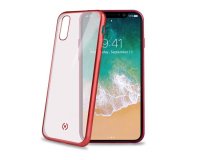 Celly Laser Matt mobile phone case 14.7 cm (5.8") Cover Red, Transparent
