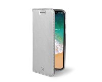 Celly Air custodia per cellulare 14,7 cm (5.8") Custodia a libro Argento