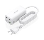 AISENS Cargador Sobremesa GaN 100W, 3x USB-C PD3.0 QC4.0 QC5.0, 1x USB-A QC3.0, Blanco