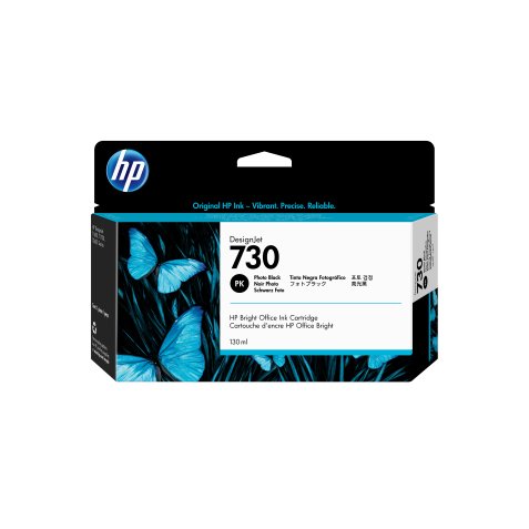 HP Cartouche d’encre 730 DesignJet noir photo, 130 ml