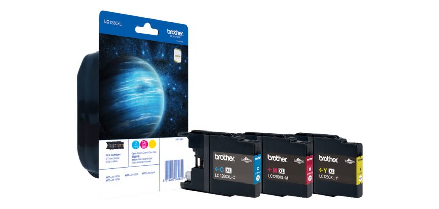 Multipack Jet d'encre HC Cyan/Magenta/Jaune LC1280XLRBWBP