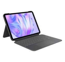 Logitech Combo Touch, Funda con Teclado, iPad Pro 11 Pulgadas (M4)(2024) - Teclado retroiluminado extraíble con Soporte abatible, Escritura cómoda, Modo Multiuso, Disposición QWERTY Español - Grafito