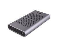 Lindy 43382 caja para disco duro externo Caja externa para unidad de estado sólido (SSD) Plata M.2