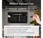 Sony FW-43EZ20L Signage Display Digital signage flat panel 109.2 cm (43") LED Wi-Fi 350 cd/m² 4K Ultra HD Black Android 16/7