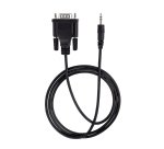 StarTech.com 3ft (1m) DB9 to 3.5mm Serial Cable for Serial Device Configuration, RS232 DB9 Male to 3.5mm Cable Used for Calibrating Projectors, Digital Signage, TVs via Audio Jack