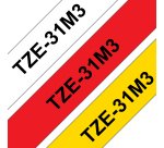Brother TZe-31M3 - gelamineerde tape - 3 cassette(s) - Rol (1,2 cm x 8 m)