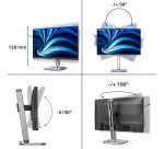 Philips 4000 series 24B2N4200/00 écran plat de PC 60,5 cm (23.8") 1920 x 1080 pixels Full HD LCD Gris