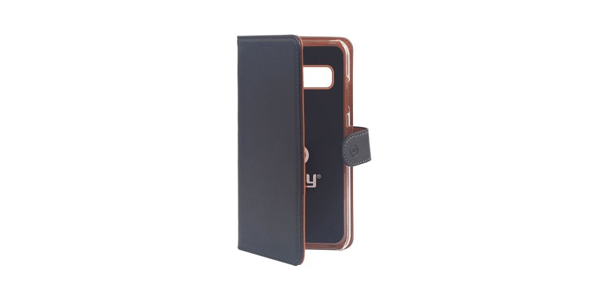 Celly WALLY891 custodia per cellulare 16,3 cm (6.4") Custodia a borsellino Nero, Marrone