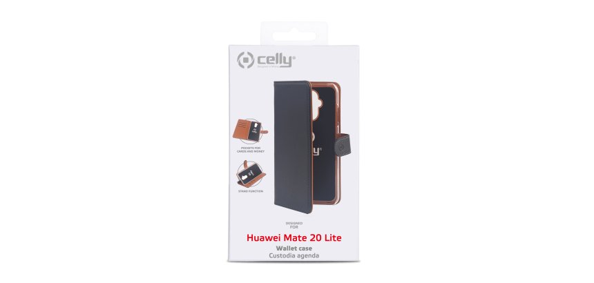 Celly WALLY793 mobile phone case 16 cm (6.3") Wallet case Black, Brown