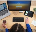 Trust Lyra teclado Oficina USB + RF Wireless + Bluetooth QWERTY Español Negro