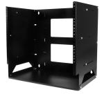StarTech.com 2-Post 8U Open Frame Wall Mount Network Rack with Built-in Shelf, Wall Mount Data Rack with Adjustable Depth for AV / Computer / IT Equipment, Small Wall-Mount Server Rack - TAA Compliant
