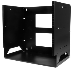 StarTech.com Armadio Rack per Montaggio a Parete con Ripiano Incorporato 8U 19" - Server rack Open Frame con profondità regolabile - Quadro Rack Dati a 2 montanti per apparecchiature AV/Telecomunicazioni/IT/Switch