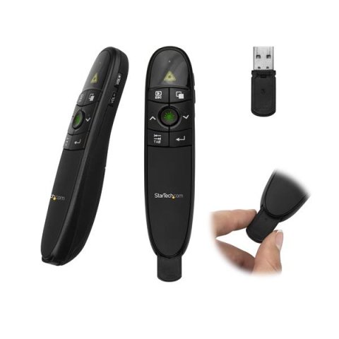 StarTech.com Mando a Distancia para Presentaciones Inalámbrico con Puntero Láser Verde - 27m