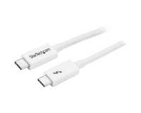 Cable de 1m Thunderbolt 3 Blanco - Cable Compatible con USB-C y DisplayPort - USB Tipo C