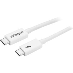 Cable de 1m Thunderbolt 3 Blanco - Cable Compatible con USB-C y DisplayPort - USB Tipo C