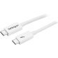 Cable de 1m Thunderbolt 3 Blanco - Cable Compatible con USB-C y DisplayPort - USB Tipo C