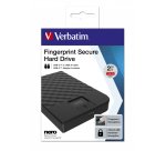 Verbatim Disque dur portable sécurisé à reconnaissance d'empreinte digitale 2 To